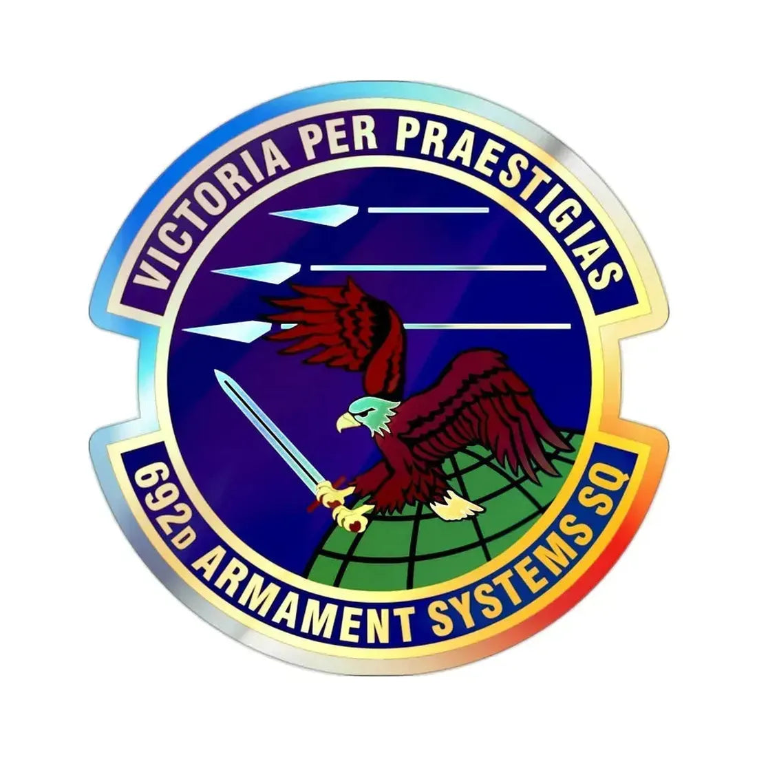692d Armament Systems Squadron (U.S. Air Force) Holographic STICKER Die-Cut Vinyl Decal 2 Inch Holographic - The Sticker Space