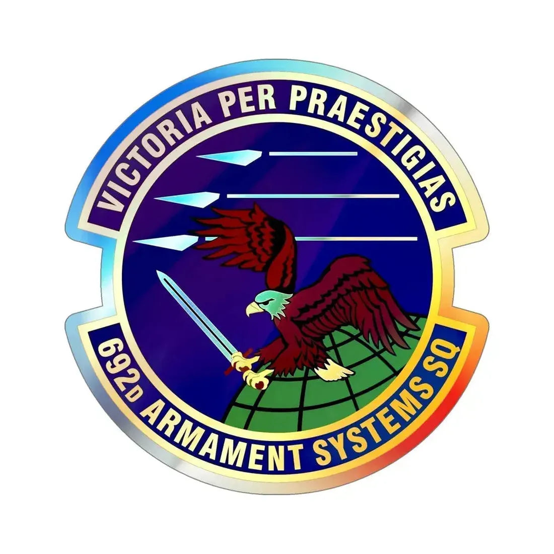 692d Armament Systems Squadron (U.S. Air Force) Holographic STICKER Die-Cut Vinyl Decal 5 Inch Holographic - The Sticker Space