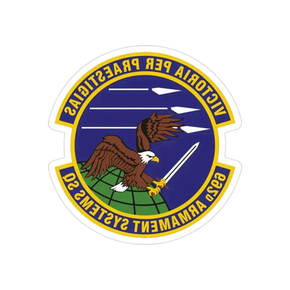 692d Armament Systems Squadron (U.S. Air Force) REVERSE PRINT Transparent Die-Cut STICKER - The Sticker Space