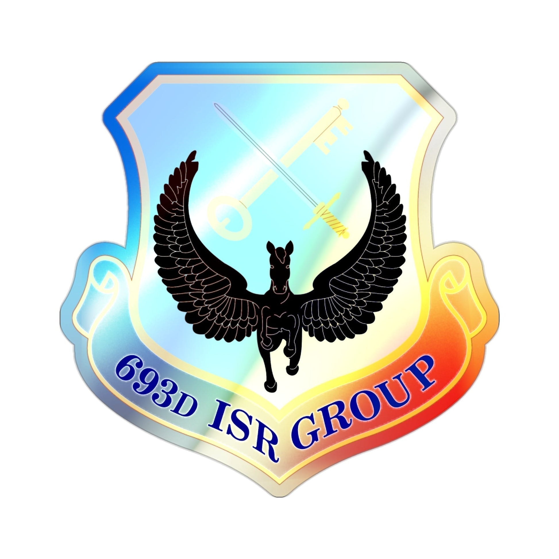 693 Intelligence Surveillance and Reconnaissance Group ACC (U.S. Air Force) Holographic STICKER Die-Cut Vinyl Decal-2 Inch-The Sticker Space