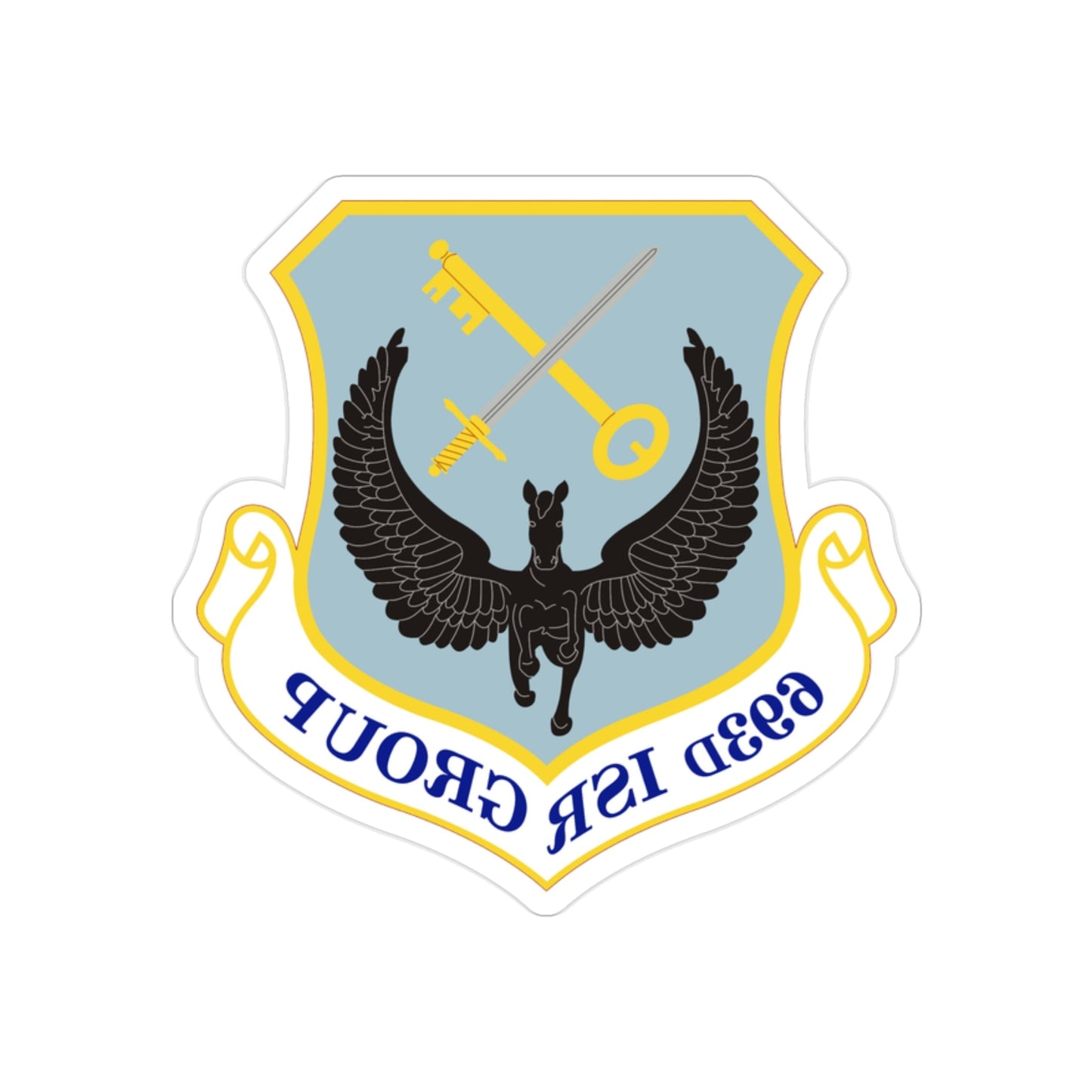 693 Intelligence Surveillance and Reconnaissance Group ACC (U.S. Air Force) REVERSE PRINT Transparent STICKER-2" × 2"-The Sticker Space