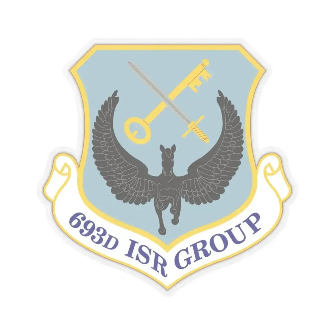 693 Intelligence Surveillance and Reconnaissance Group ACC (U.S. Air Force) STICKER Vinyl Kiss-Cut Decal 4 Inch Transparent - The Sticker Space