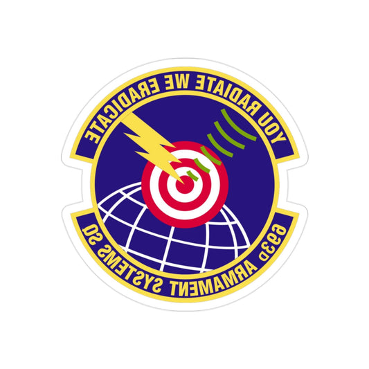 693d Armament Systems Squadron (U.S. Air Force) REVERSE PRINT Transparent STICKER-2" × 2"-The Sticker Space