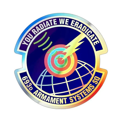 693d Armament Systems Squadron (U.S. Air Force) Holographic STICKER Die-Cut Vinyl Decal 4 Inch Holographic - The Sticker Space