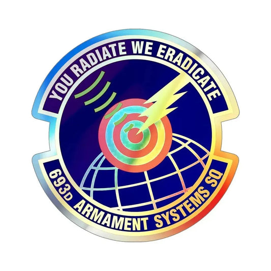 693d Armament Systems Squadron (U.S. Air Force) Holographic STICKER Die-Cut Vinyl Decal 6 Inch Holographic - The Sticker Space