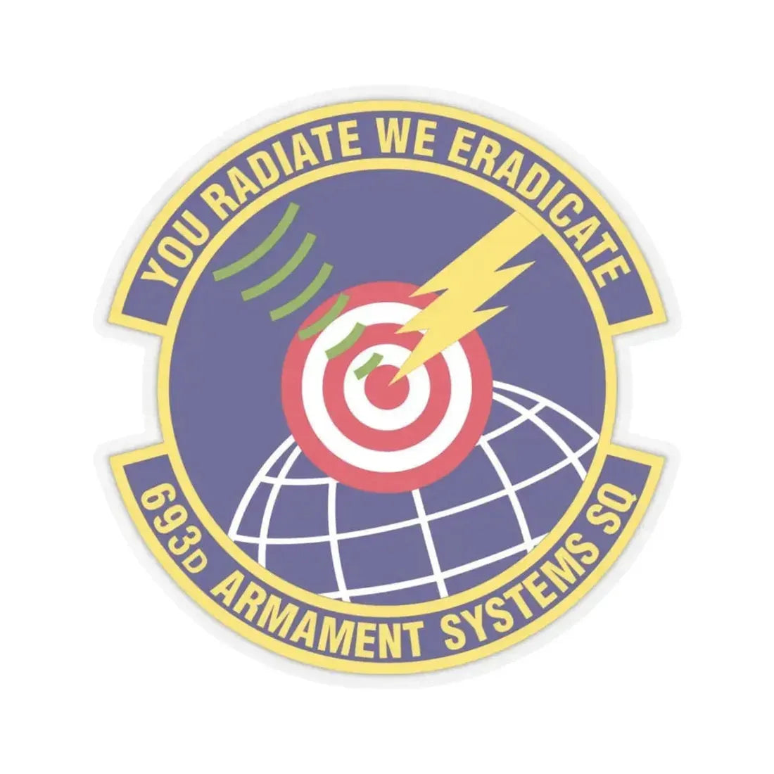 693d Armament Systems Squadron (U.S. Air Force) STICKER Vinyl Kiss-Cut Decal 3 Inch Transparent - The Sticker Space