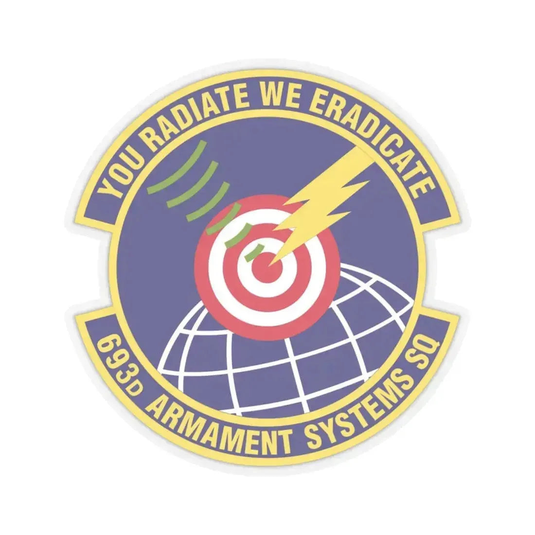693d Armament Systems Squadron (U.S. Air Force) STICKER Vinyl Kiss-Cut Decal 4 Inch Transparent - The Sticker Space
