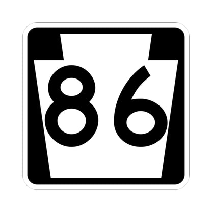 PA-86 (Pennsylvania) (Road Sign) STICKER Vinyl Kiss-Cut Decal