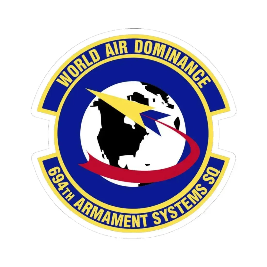 694th Armament Systems Squadron (U.S. Air Force) STICKER Vinyl Kiss-Cut Decal 3 Inch White - The Sticker Space