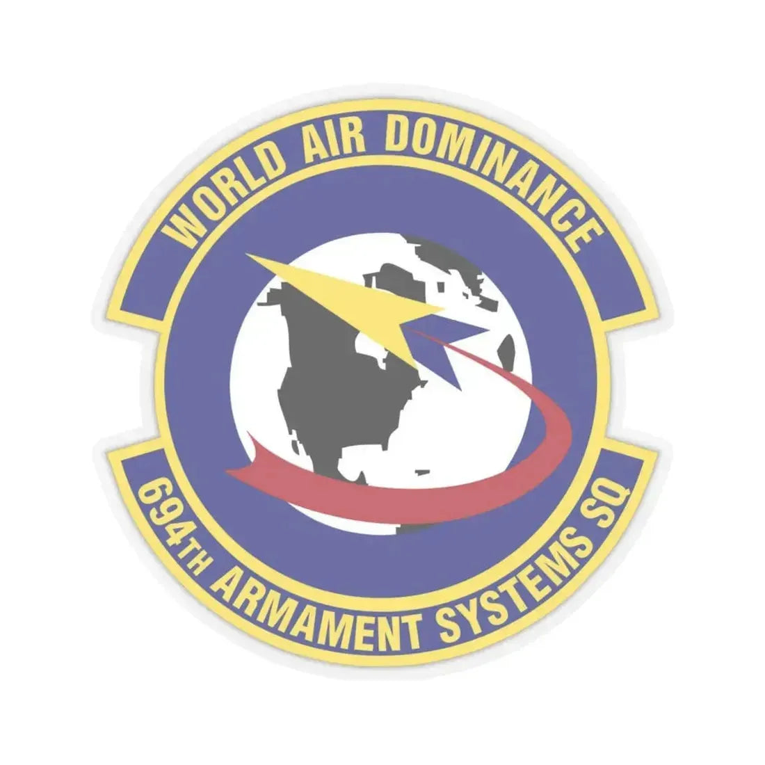694th Armament Systems Squadron (U.S. Air Force) STICKER Vinyl Kiss-Cut Decal 4 Inch Transparent - The Sticker Space
