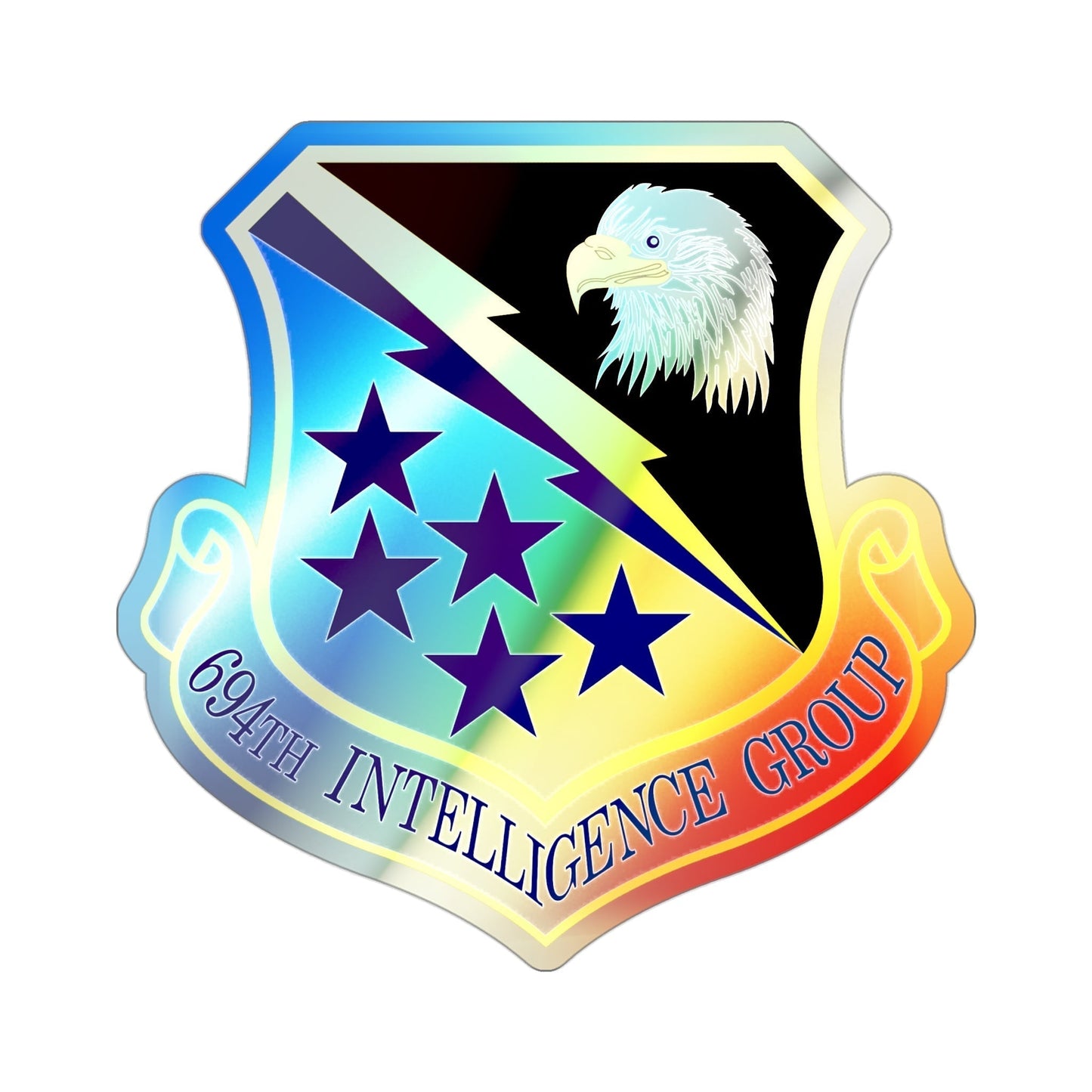 694th Intelligence Group (U.S. Air Force) Holographic STICKER Die-Cut Vinyl Decal-3 Inch-The Sticker Space