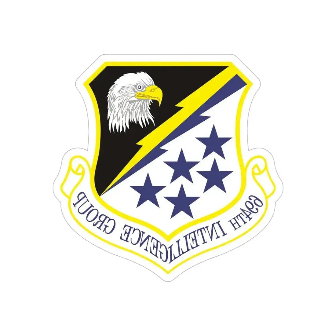 694th Intelligence Group (U.S. Air Force) REVERSE PRINT Transparent Die-Cut STICKER 6 Inch Die-Cut Transparent - The Sticker Space