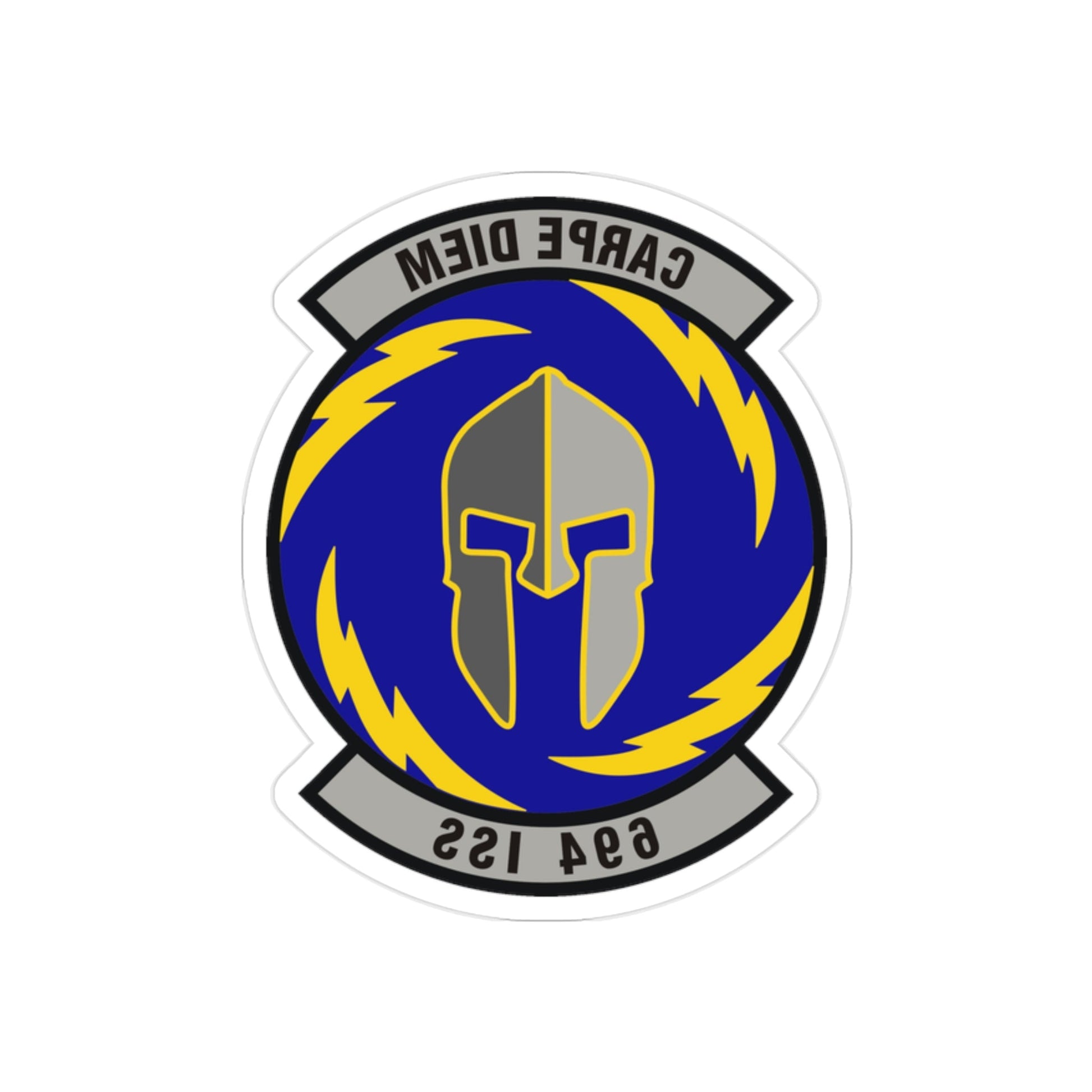 694th Intelligence Support Squadron (U.S. Air Force) REVERSE PRINT Transparent STICKER-2" × 2"-The Sticker Space