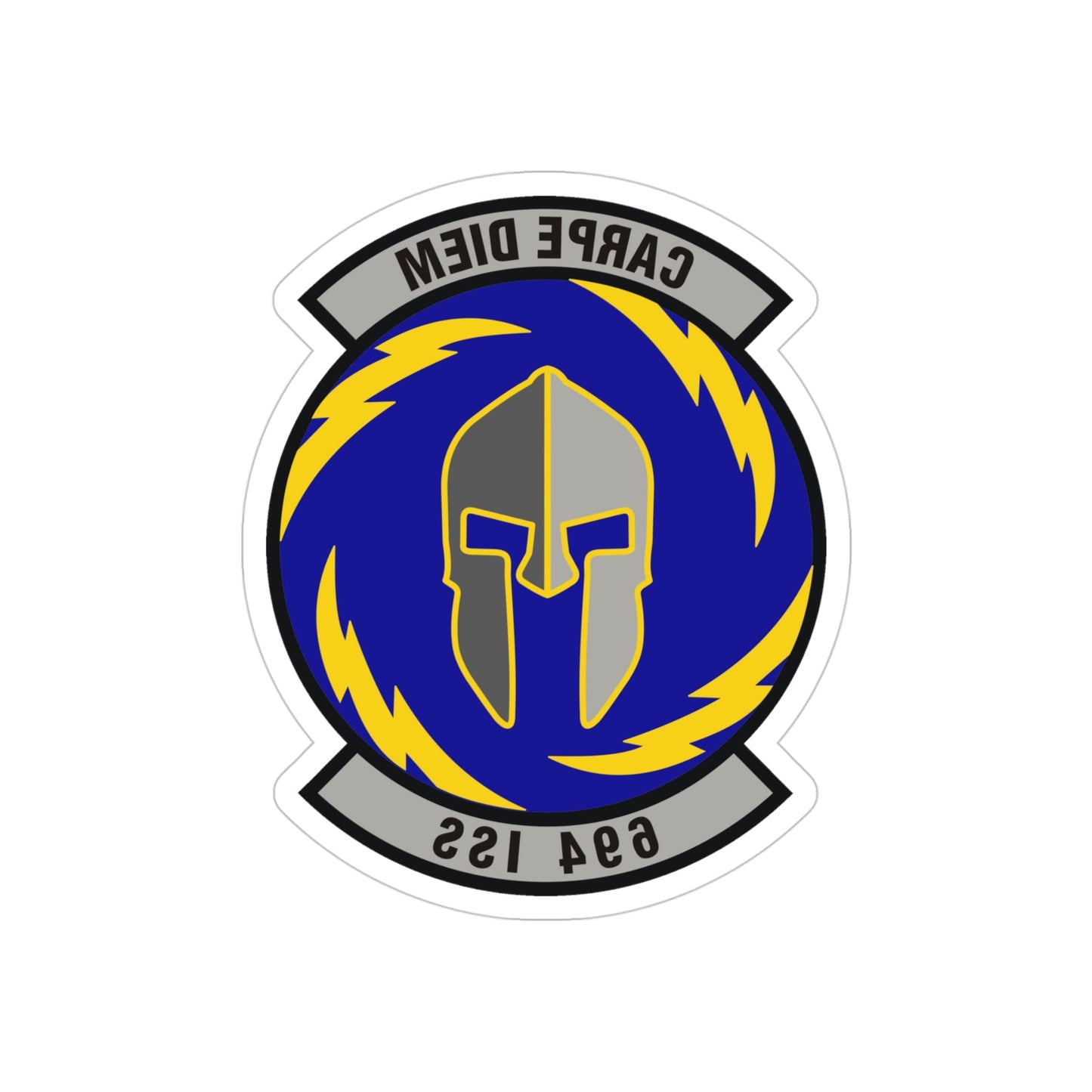 694th Intelligence Support Squadron (U.S. Air Force) REVERSE PRINT Transparent STICKER-4" × 4"-The Sticker Space