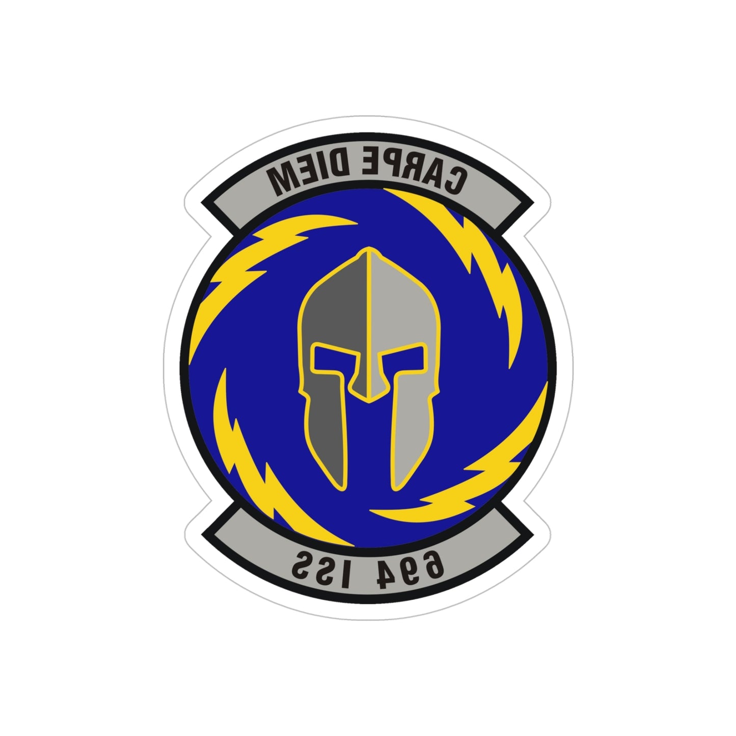 694th Intelligence Support Squadron (U.S. Air Force) REVERSE PRINT Transparent STICKER-5" × 5"-The Sticker Space