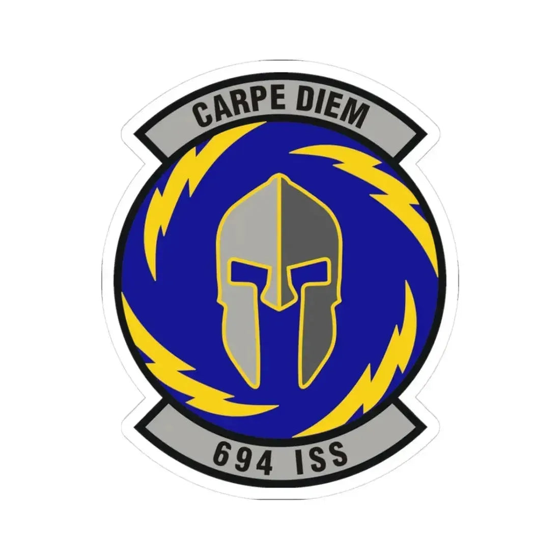 694th Intelligence Support Squadron (U.S. Air Force) STICKER Vinyl Kiss-Cut Decal 3 Inch White - The Sticker Space