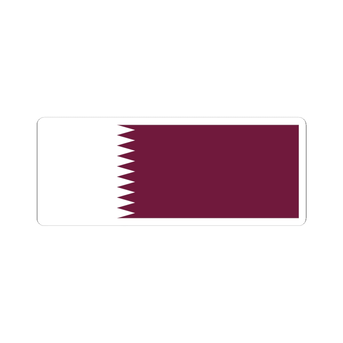 Flag of Qatar 1949-1971 (Qatar) STICKER Vinyl Kiss-Cut Decal