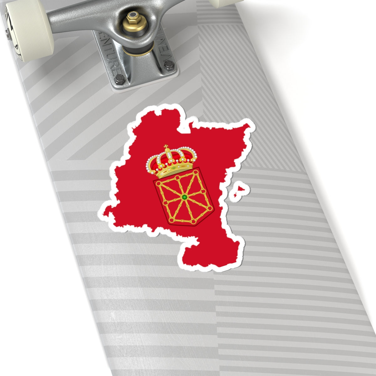 Flag map of Navarre (Spain) STICKER Vinyl Kiss-Cut Decal