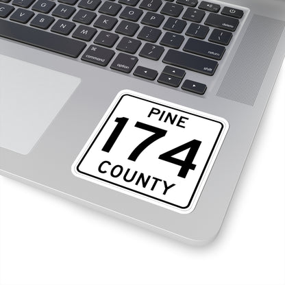 Pine County Route 174 MN (Minnesota) (Road Sign) STICKER Vinyl Kiss-Cut Decal