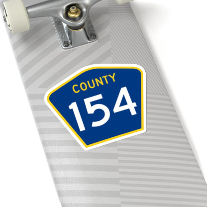 County 154 MN (Minnesota) (Road Sign) STICKER Vinyl Kiss-Cut Decal