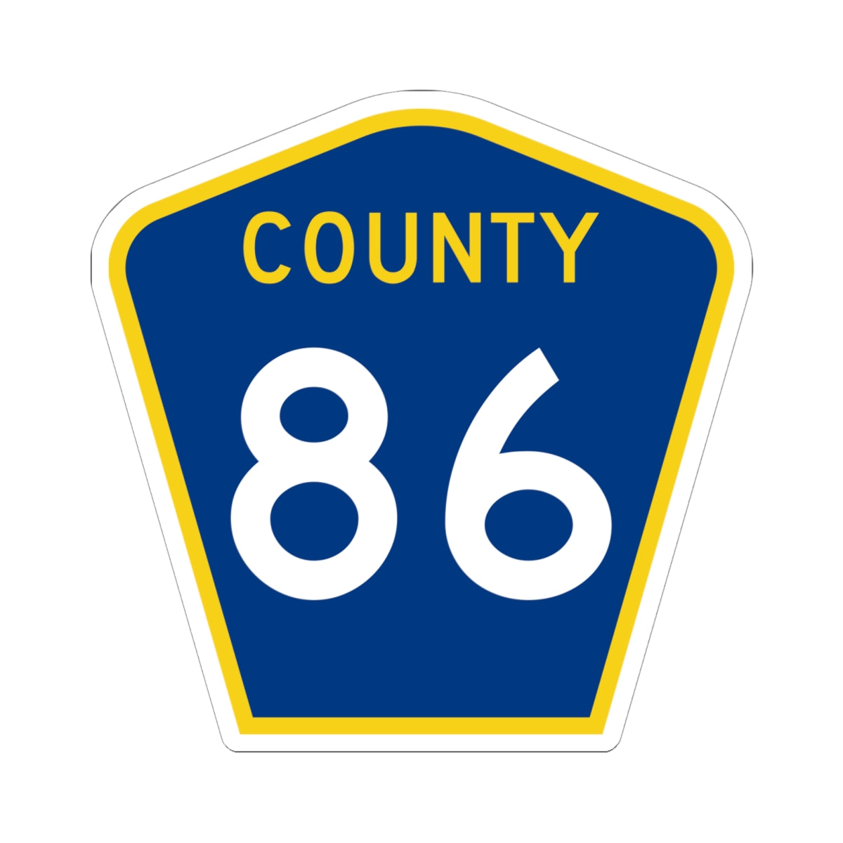 County 86 MN (Minnesota) (Road Sign) STICKER Vinyl Kiss-Cut Decal