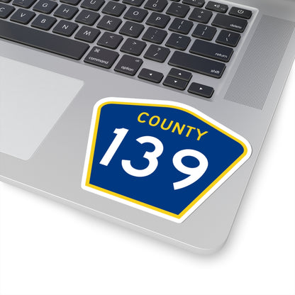 County 139 MN (Minnesota) (Road Sign) STICKER Vinyl Kiss-Cut Decal