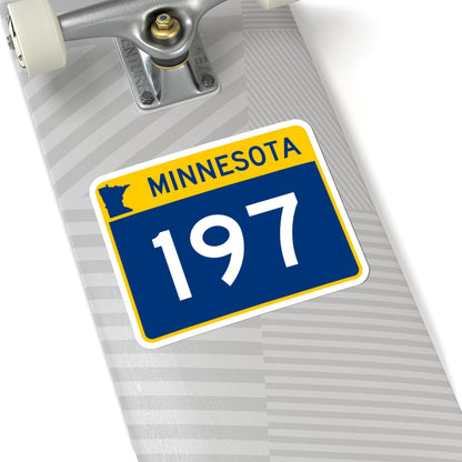 MN-197 wide (Minnesota) (Road Sign) STICKER Vinyl Kiss-Cut Decal