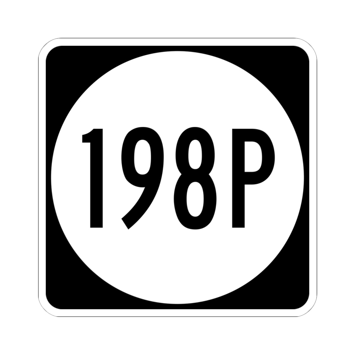 PR tertiary 198P (Puerto Rico) (Road Sign) STICKER Vinyl Kiss-Cut Decal