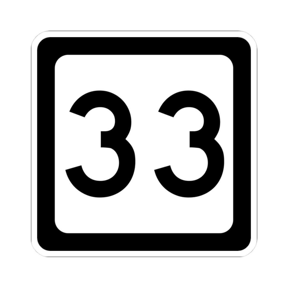 WV-33 (Virginia) (Road Sign) STICKER Vinyl Kiss-Cut Decal