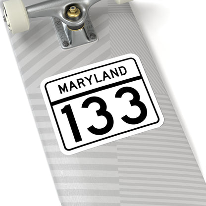 MD Route 133 (Maryland) (Road Sign) STICKER Vinyl Kiss-Cut Decal