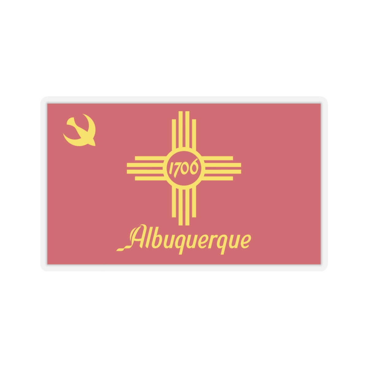 Flag of Albuquerque, New Mexico - STICKER Vinyl Kiss-Cut Decal