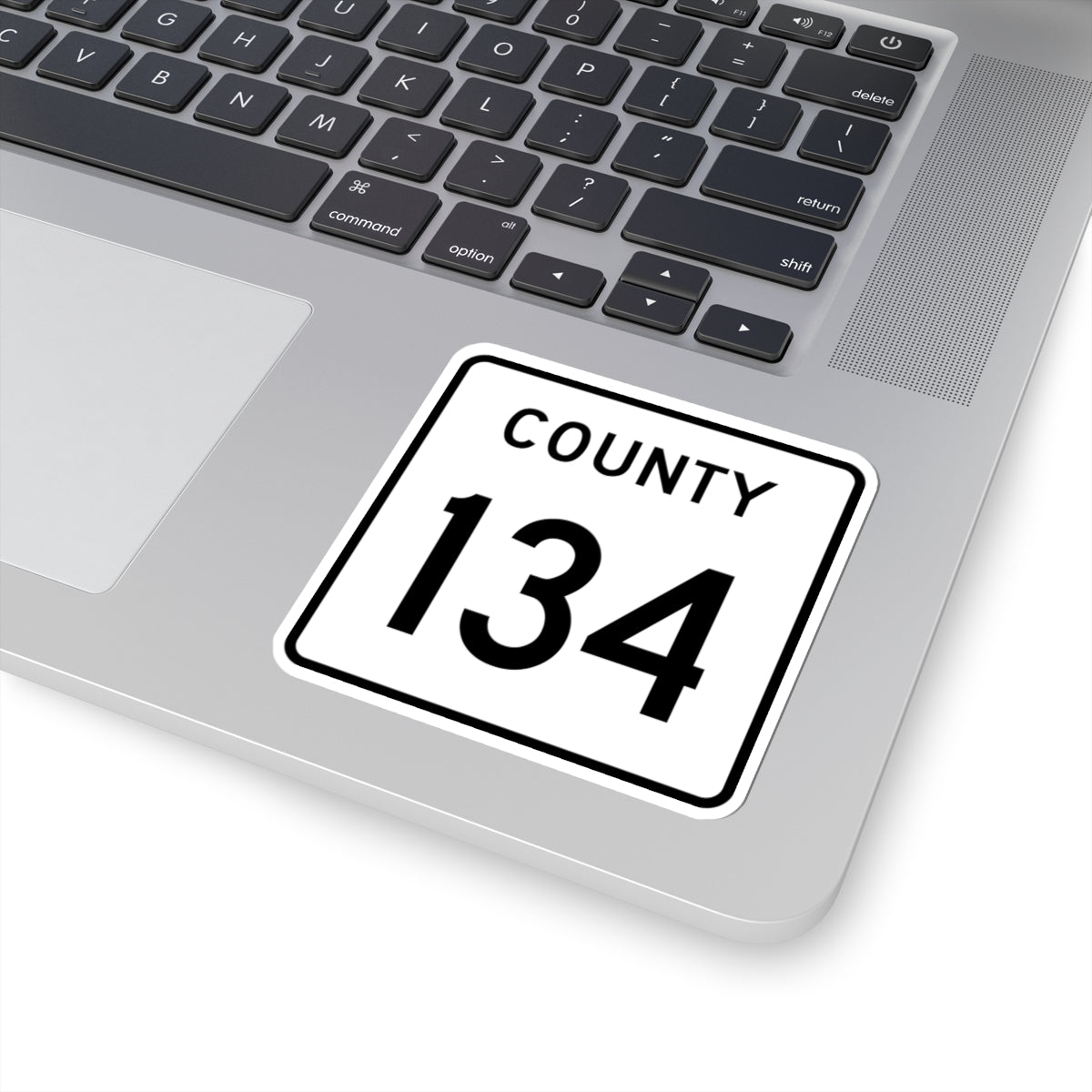 County 134 square (Minnesota) (Road Sign) STICKER Vinyl Kiss-Cut Decal