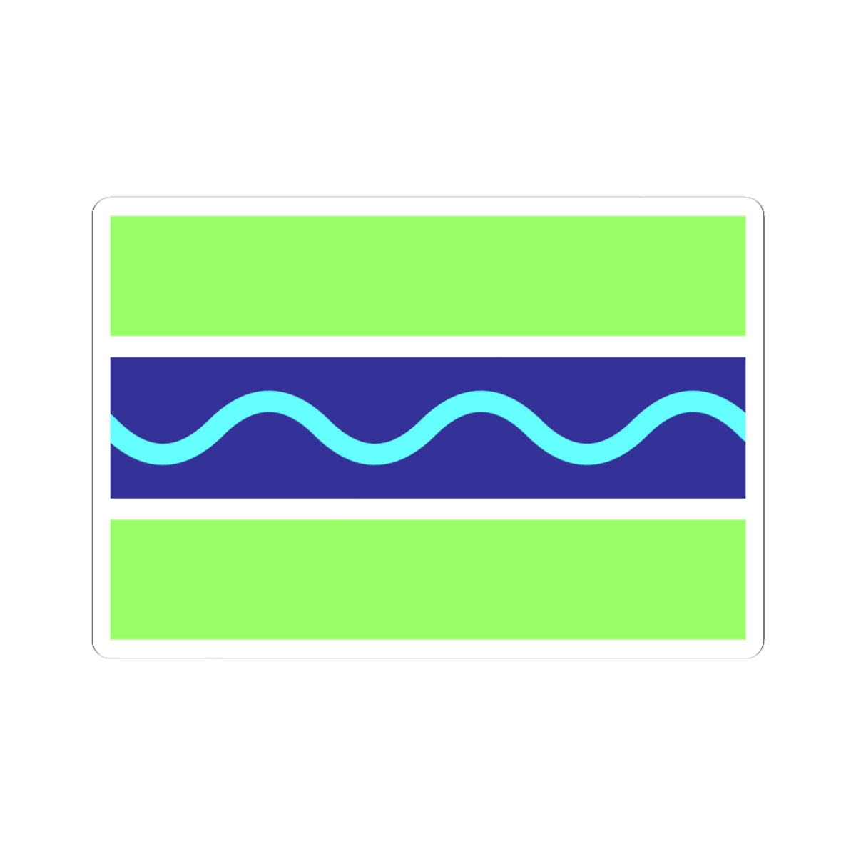 Flag of Kormilovsky rayon Omsk oblast (Russia) STICKER Vinyl Kiss-Cut Decal