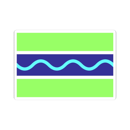 Flag of Kormilovsky rayon Omsk oblast (Russia) STICKER Vinyl Kiss-Cut Decal