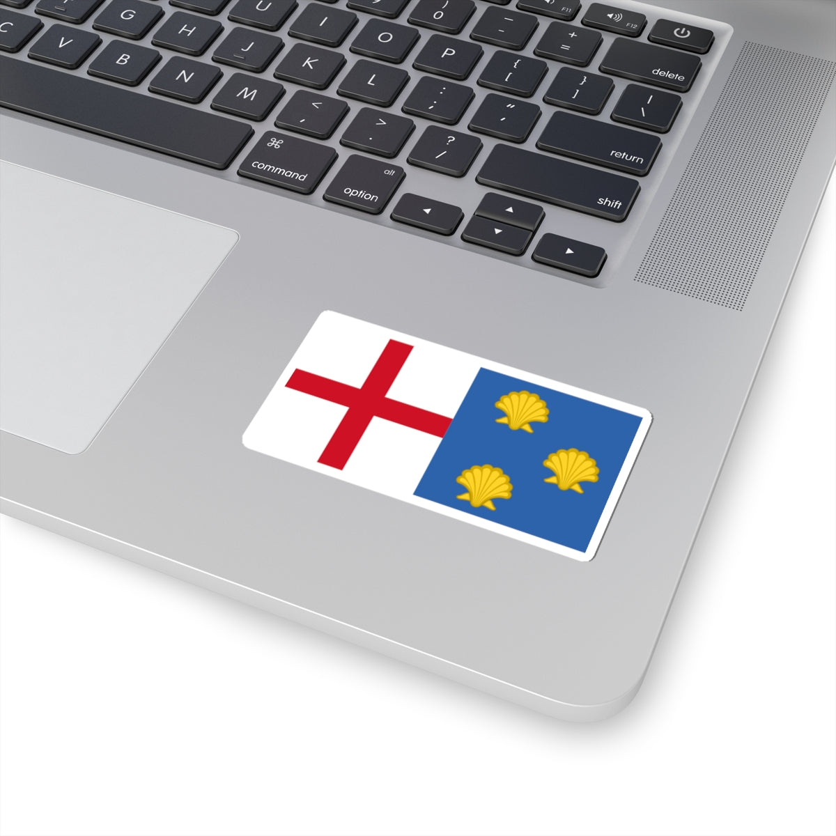 Flag of the Church of St James the Great Birlingham (England) STICKER Vinyl Kiss-Cut Decal