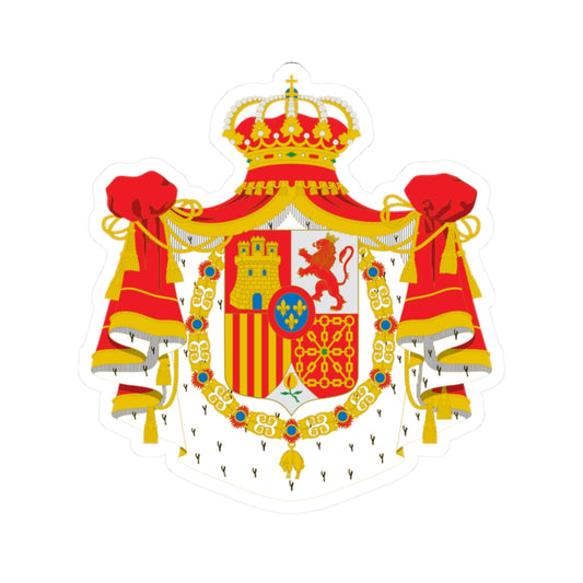 Armas abreviadas del rey de España 1864-1931 (Spain) (Coat of Arms) STICKER Vinyl Kiss-Cut Decal