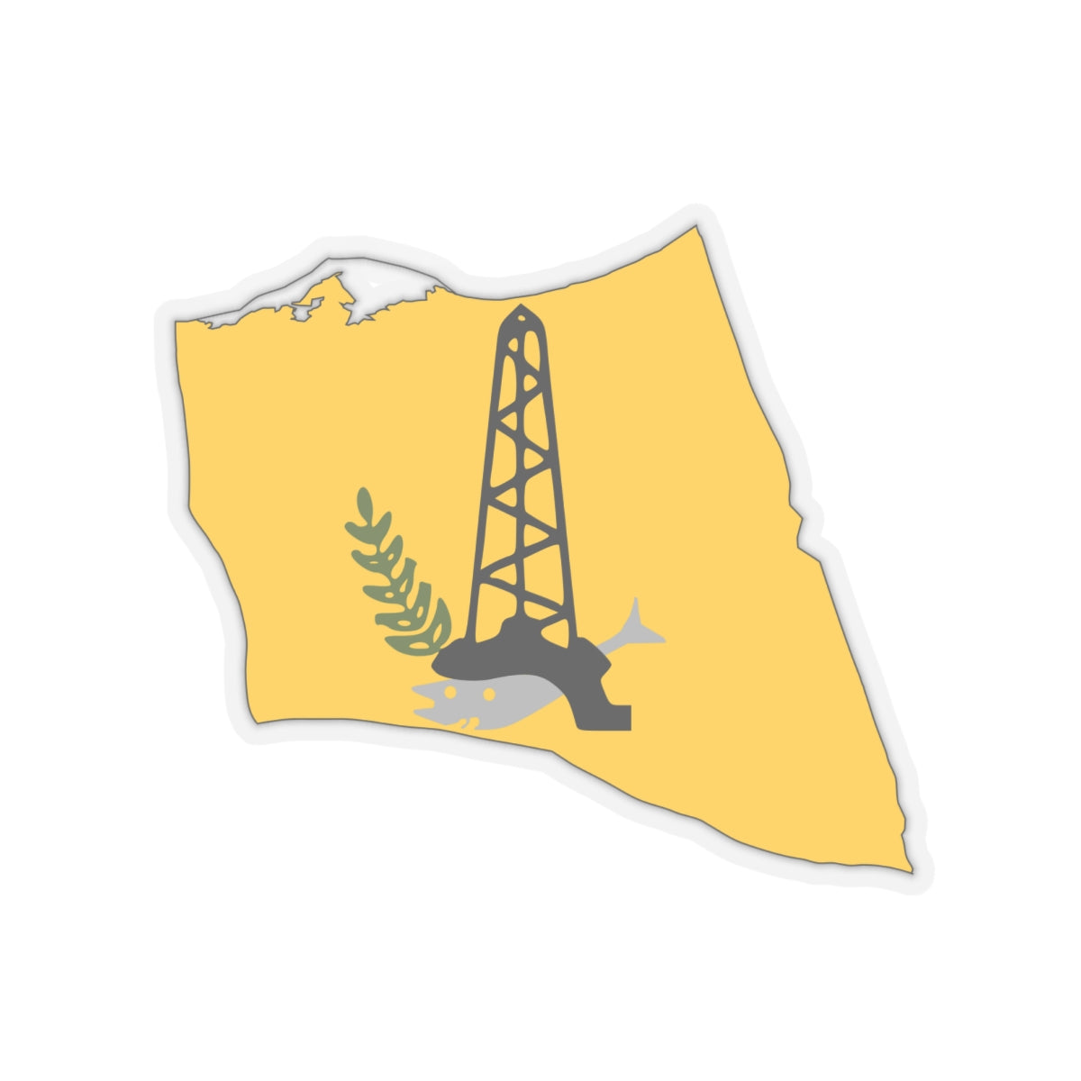 North Sinai Governorate Flag Map (Egypt) STICKER Vinyl Kiss-Cut Decal