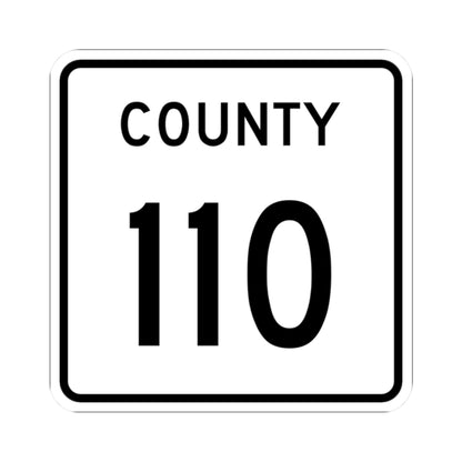 County 110 square (Minnesota) (Road Sign) STICKER Vinyl Kiss-Cut Decal