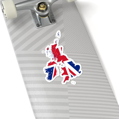Flag map of the United Kingdom 1801-1922 (United Kingdom) STICKER Vinyl Kiss-Cut Decal