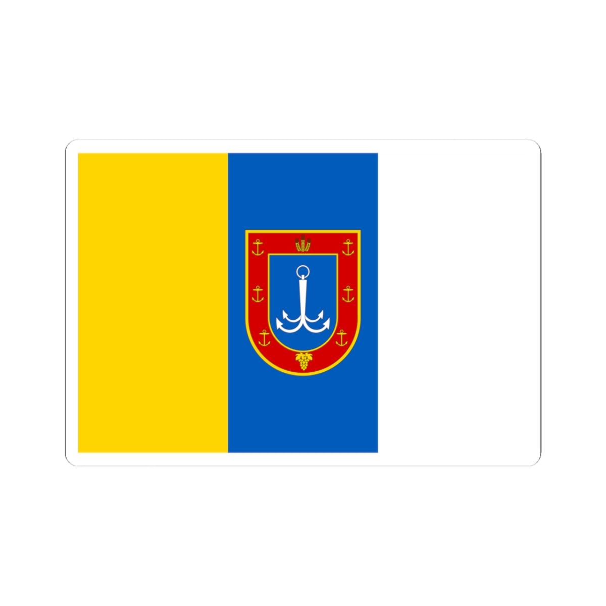 Flag of Odesa Oblast (Ukraine) STICKER Vinyl Kiss-Cut Decal