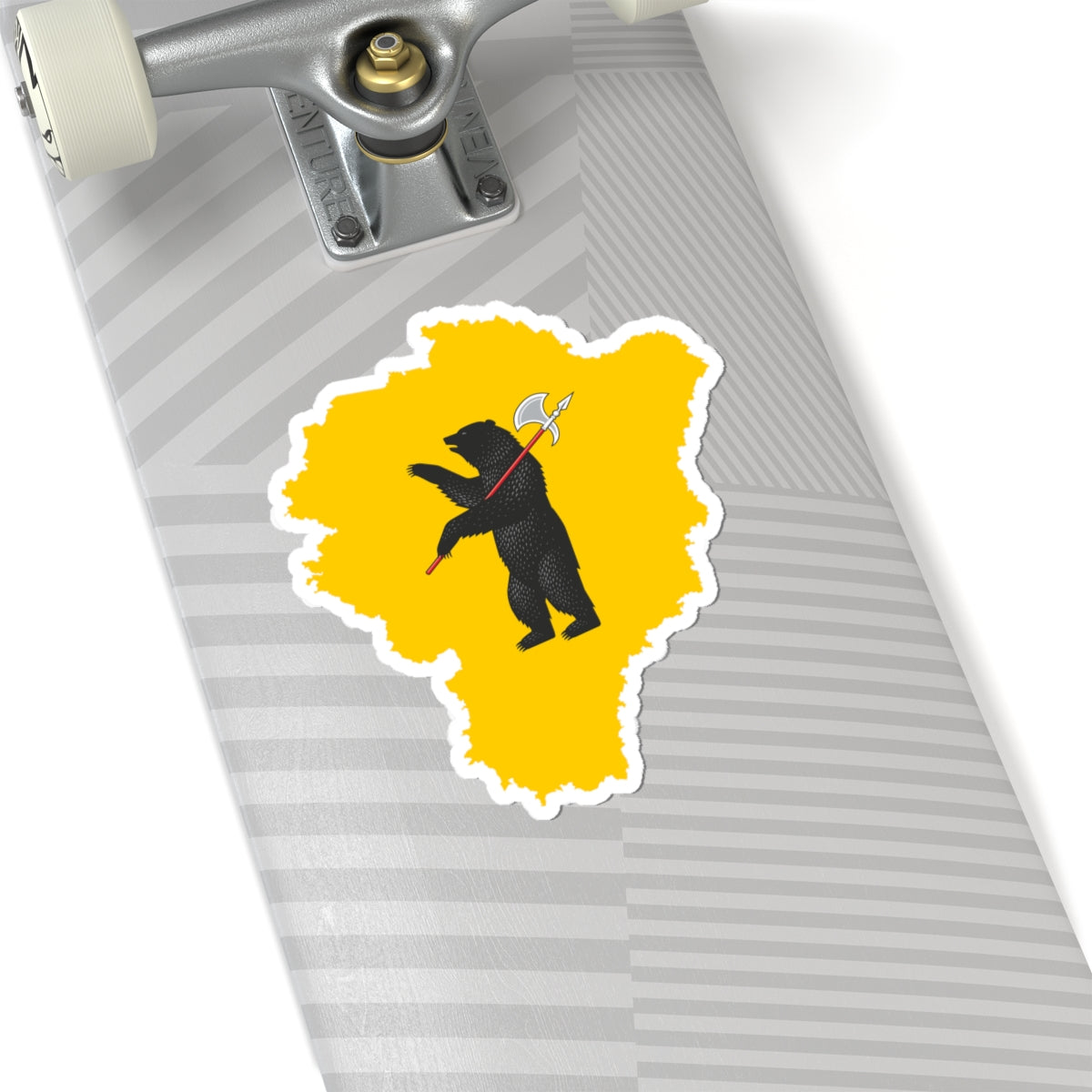 Flag-map of Yaroslavl Oblast (Russia) STICKER Vinyl Kiss-Cut Decal