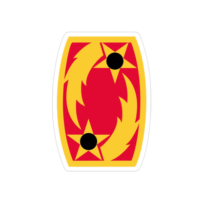 69th Air Defense Artillery Brigade (U.S. Army) REVERSE PRINT Transparent STICKER-2" × 2"-The Sticker Space