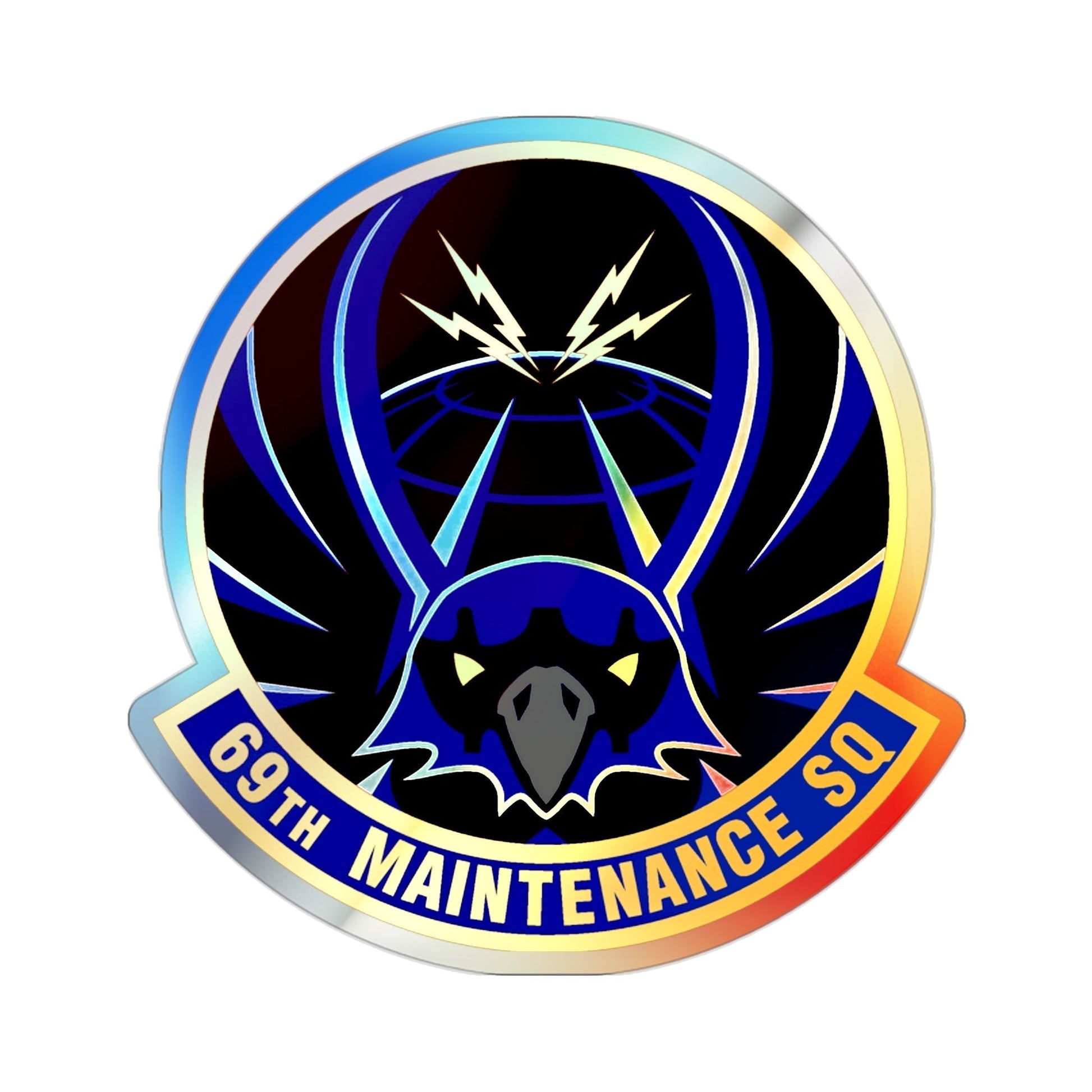 69th Maintenance Squadron (U.S. Air Force) Holographic STICKER Die-Cut Vinyl Decal-2 Inch-The Sticker Space