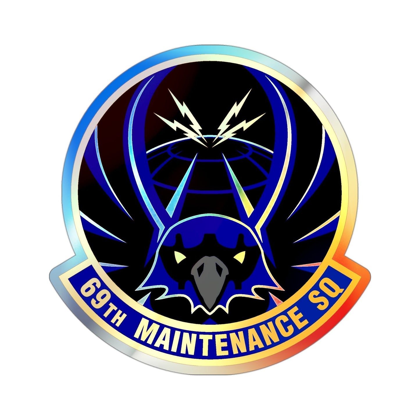 69th Maintenance Squadron (U.S. Air Force) Holographic STICKER Die-Cut Vinyl Decal-3 Inch-The Sticker Space