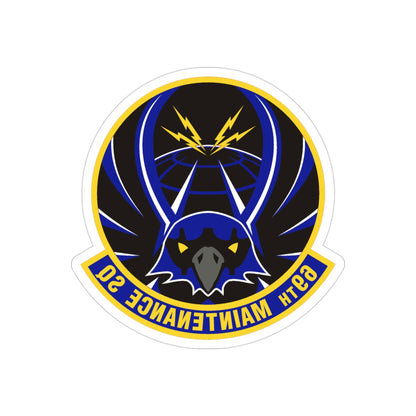 69th Maintenance Squadron (U.S. Air Force) REVERSE PRINT Transparent STICKER-3" × 3"-The Sticker Space