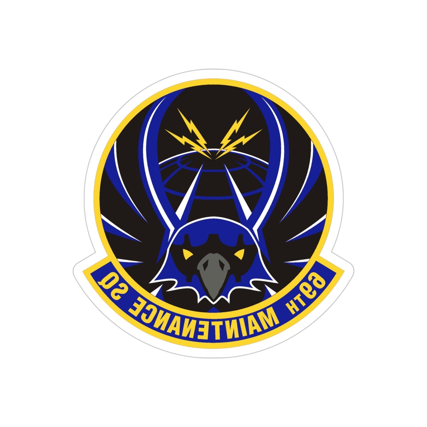 69th Maintenance Squadron (U.S. Air Force) REVERSE PRINT Transparent STICKER-4 Inch-The Sticker Space