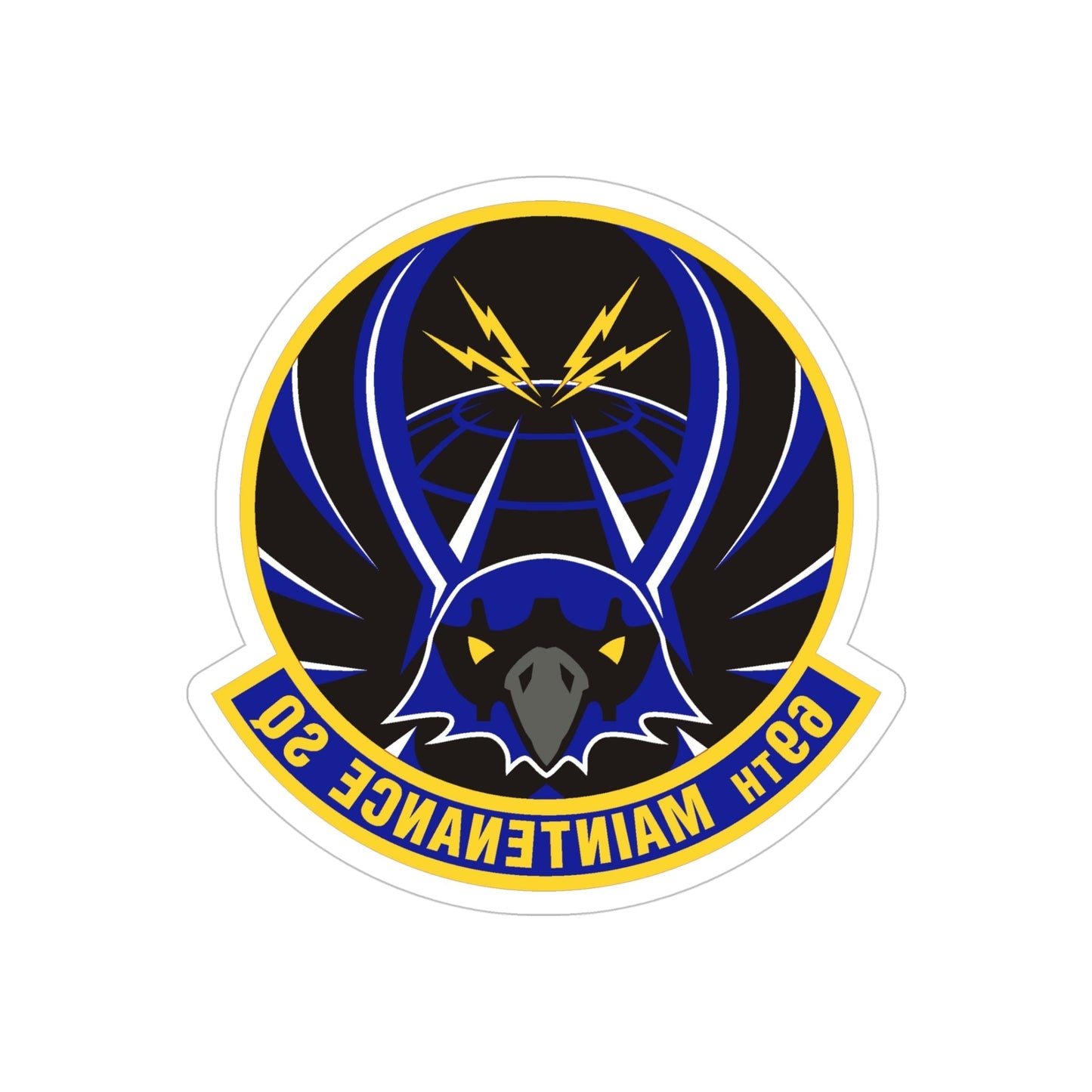 69th Maintenance Squadron (U.S. Air Force) REVERSE PRINT Transparent STICKER-5 Inch-The Sticker Space