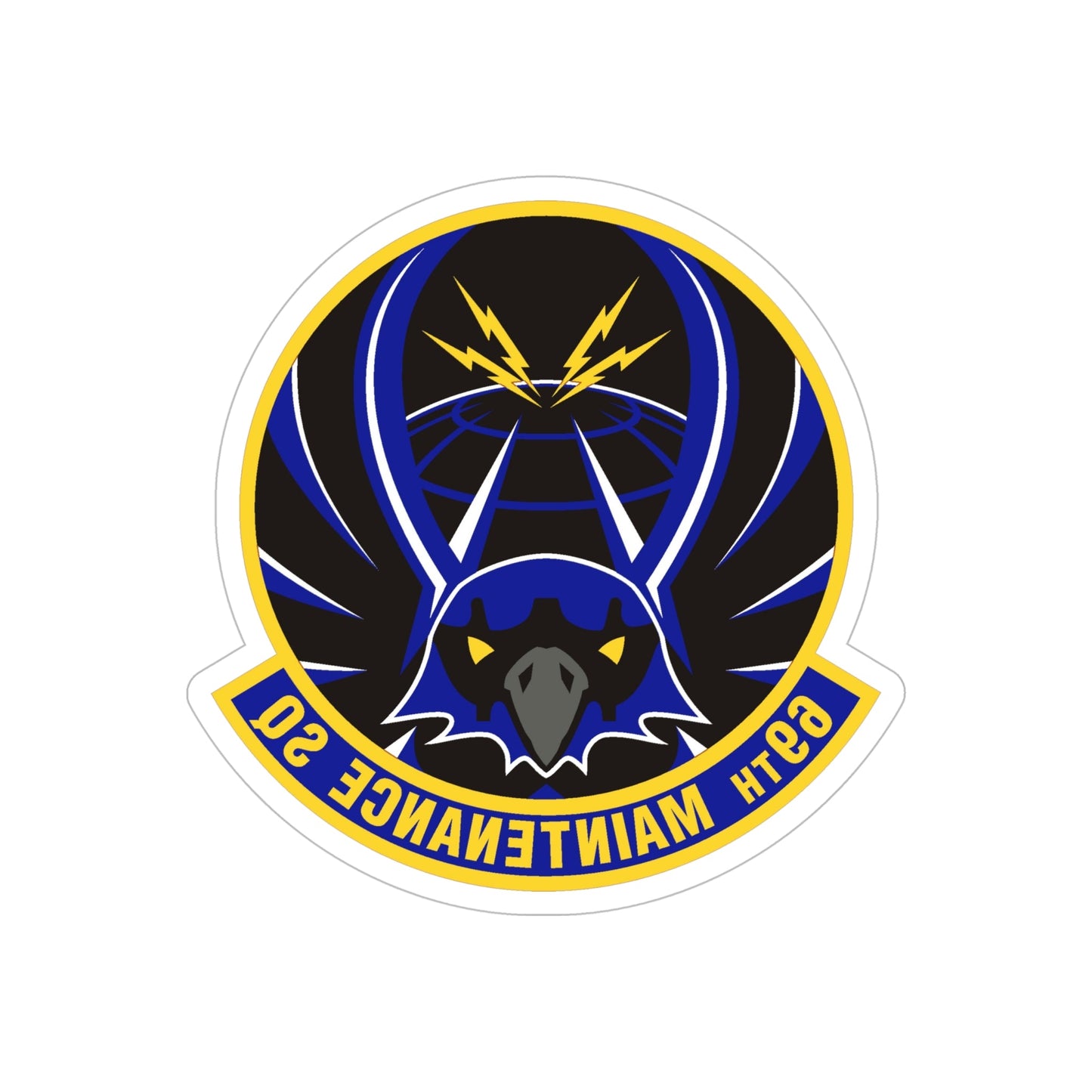 69th Maintenance Squadron (U.S. Air Force) REVERSE PRINT Transparent STICKER-6" × 6"-The Sticker Space