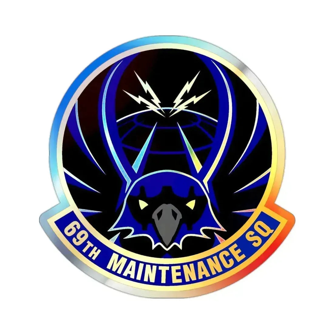 69th Maintenance Squadron (U.S. Air Force) Holographic STICKER Die-Cut Vinyl Decal 2 Inch Holographic - The Sticker Space