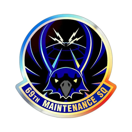 69th Maintenance Squadron (U.S. Air Force) Holographic STICKER Die-Cut Vinyl Decal 6 Inch Holographic - The Sticker Space